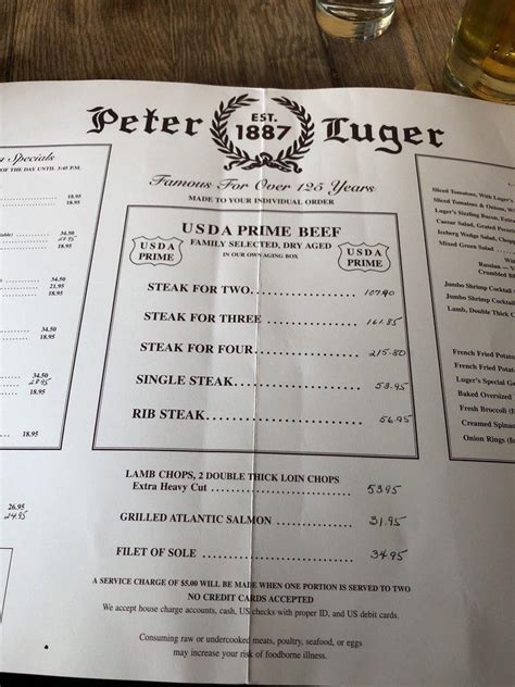 peter luger steak house menu prices <b>esuoH kaetS reguL reteP</b>