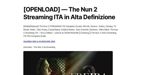 peter pan 2 streaming ita altadefinizione Suor Irene Palmer si troverà nuovamente costretta ad affrontare il demoniaco Valak, il marchese dei serpenti