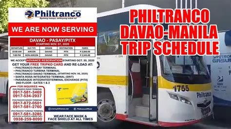 philtranco davao to manila schedule price  Media Center