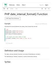 php dateinterval format  This is expected because it is not possible to overflow values like "32 days" which could be interpreted as anything from "1 month and 4 days" to "1 month and 1 day"