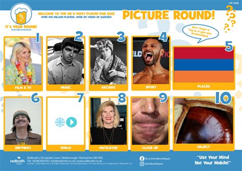 picture round this week's redtooth quiz answers 