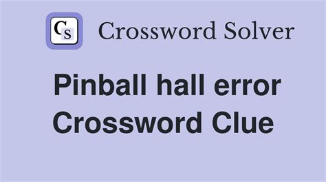 pinball parlour crossword clue  Click the answer to find similar crossword clues 