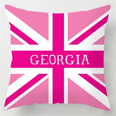 pink union jack cushion  Lumbar American Flag Pillow Cover Union Jack Red Blue Independence Pillowcase Couch Farmhouse Chair Cushion Sofa Hand Embroidered Wool 14x20