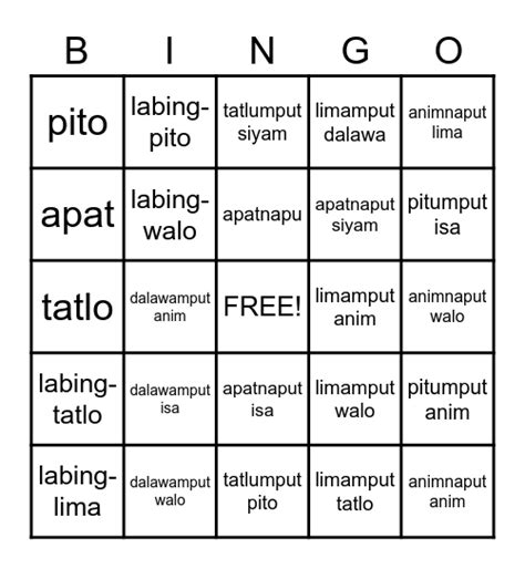 pinoy bingo patterns  The game host (caller) draws at random, marking the selected numbers with tiles