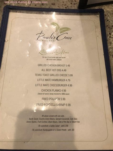 pirates cove chesapeake menu  Chesapeake