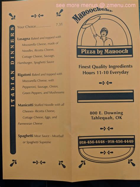 pizza by manooch menu  Prices and visitors' opinions on dishes