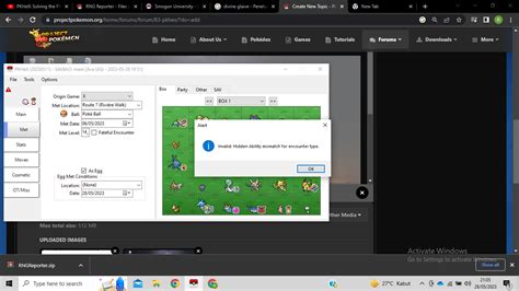 pkhex ability mismatch for encounter Version 22