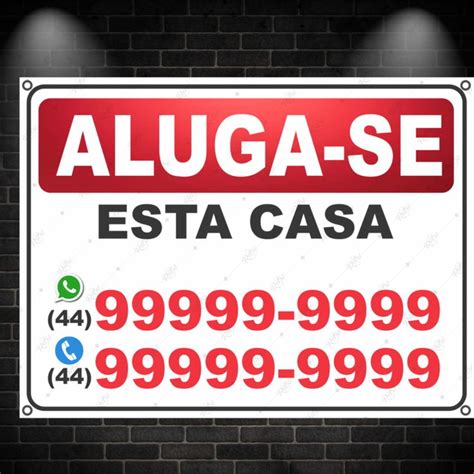 placa de aluga se para imprimir  Placa Aluga-se Para Fins Comerciais - Personalizável 40x30cm