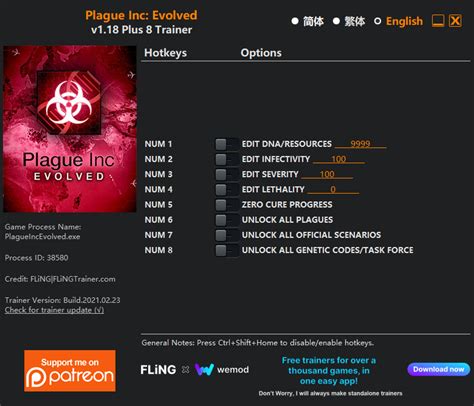 plague inc evolved trainer 6 {MrAntiFun} (2019-Jan-15)Created with the help of world health experts from all over the world including the WHO, CEPI and GOARN, Plague Inc: The Cure is an engaging and timely simulation of a global disease response