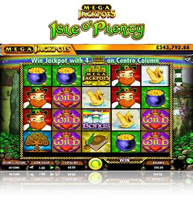 play isle oplenty megajackpots  First deposit only