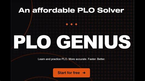 plo genius Your #1 source for the best PLO (Pot Limit Omaha) strategy guides, articles, tips & more