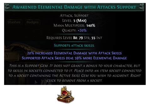 poe awakened elemental damage with attacks g