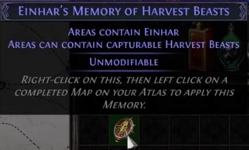 poe einhar's memory of harvest beasts  1