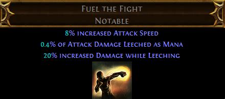 poe fuel the fight  (吸魔效果所吸取的魔量將會隨著時間恢復。