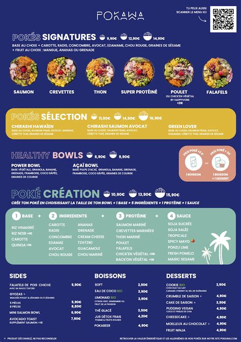 pokawa poké bowls vélizy-villacoublay menu  Whether you prefer marinated raw fish, fresh vegetables or fruit on a base of vinegared rice, black rice, quinoa or vegan, our Hawaiian restaurant Bordeaux