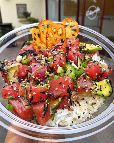 poke bowl hobart  Cut fish (or tofu- blotting extra well first) into ½- ¾ inch cubes