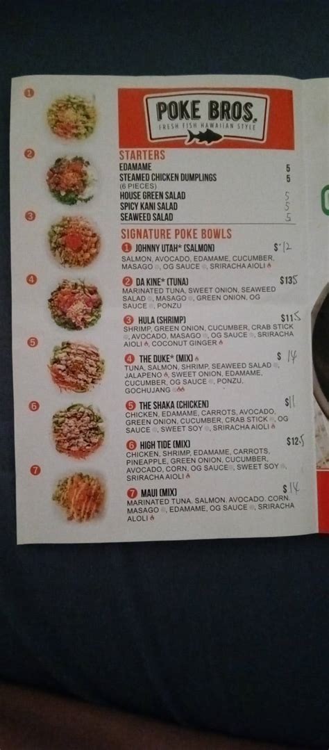 poke bros. lake in the hills menu 