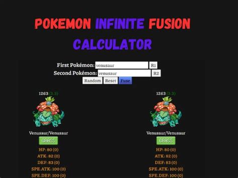 pokefusion calculator 0