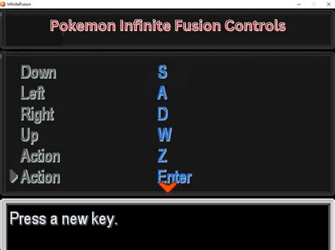 pokemon infinite fusion keyboard controls Game saying I should confirm my name with "enter", but that does nothing