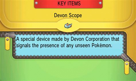 pokemon reborn devon scope  I couldn't find my way to it, but is it possible to get to this ball at all? Spoiler This screenshot is taken after I went through the Devon story part, I found this after passing through here to