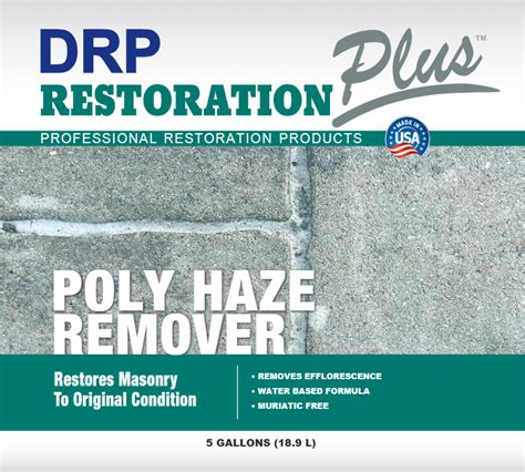 poly haze remover  Coverage : 1 gal