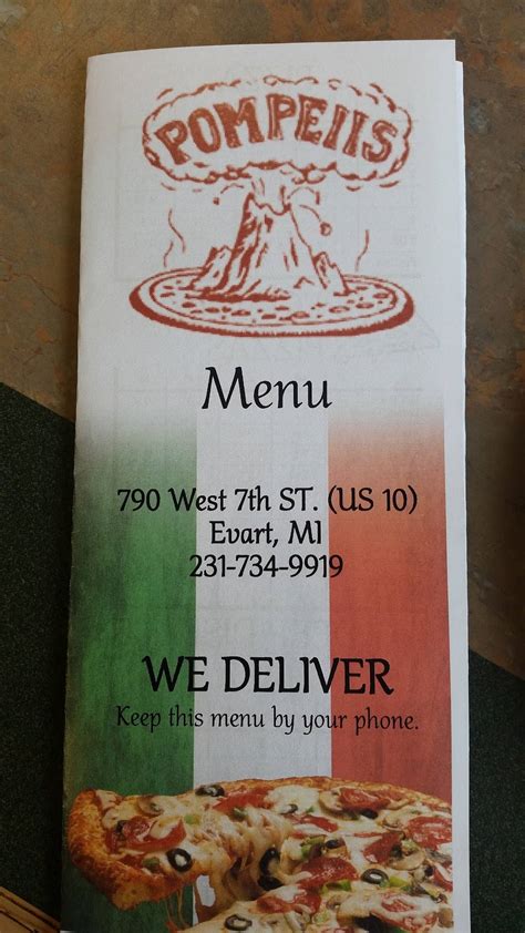 pompeii's pizza evart menu  An up-to-date map