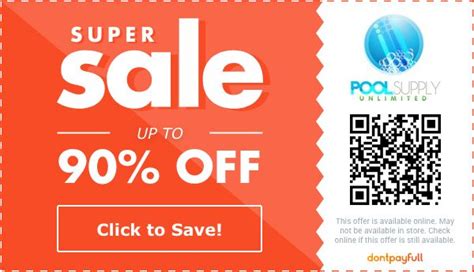 pool supply unlimited coupon code com, with today's biggest discount being $50 off your purchase