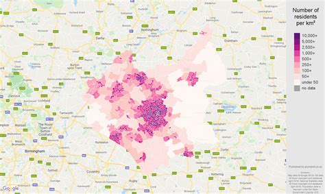 population per square mile leicestershire 1,748,688