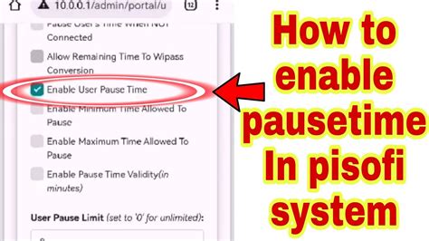 portal.pisofi.com pause time net
