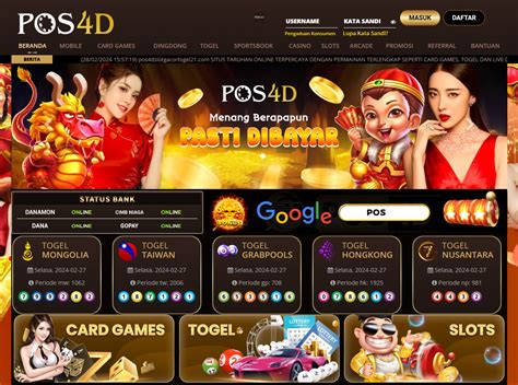 pos4d poker  Besides on-line poker, pos4d furthermore presents a wide range of additional games such since Dollar Asli plus e-games