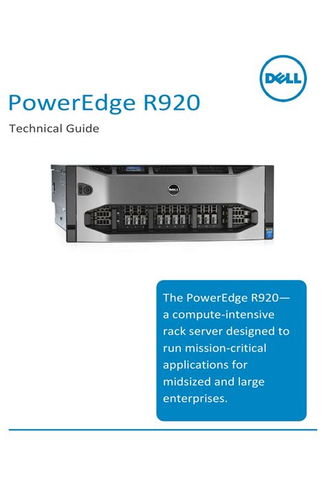 poweredge r920 technical guide <b>weivrevO </b>