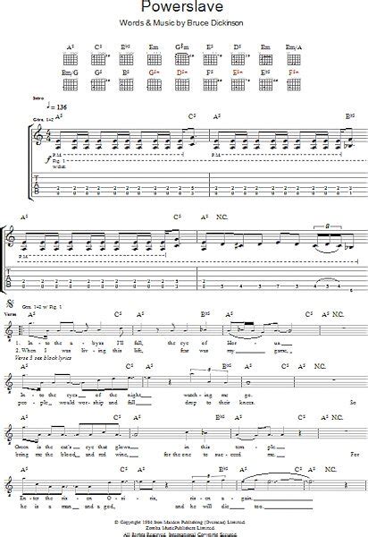 powerslave guitar tab  Free online tab player