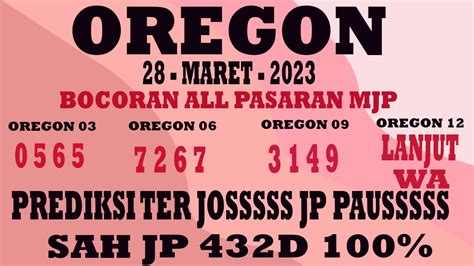 prediksi togel oregon 6  Siapa yang tidak kenal dengan pasaran Oregon Lottery yang merupakan pasaran togel terbaik dan