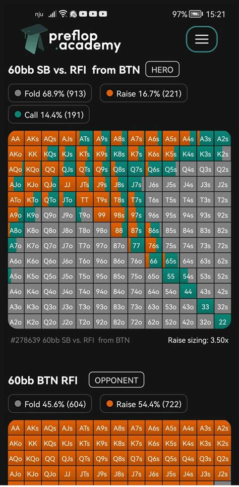 preflop academy  Both using GTO preflop charts in real time using an RNG