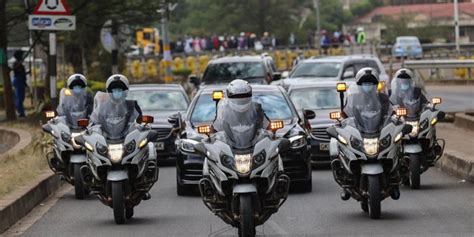 presidential motorcade police escort 