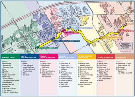 printable walking map of las vegas strip  Bus Routes to Popular Destinations