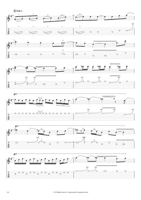 progressive metal guitar pro tabs  Divided sky - from Junta album