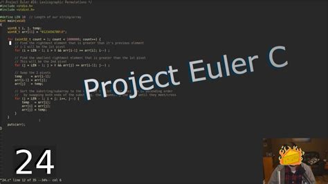 project euler 24  The motivation for starting Project