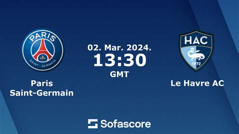 psg vs le havre ac lineups Venue Stade Océane (Le Havre) 0 - 1 4' L