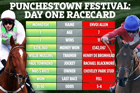 punchestown race cards  Tullyhill to win 12