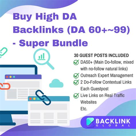 purchase high da backlinks  Backlinks from websites with high domain authority can provide a substantial boost to your own website’s authority and