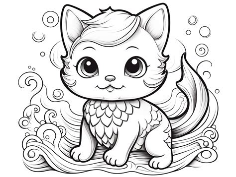 purrmaid coloring pages 99