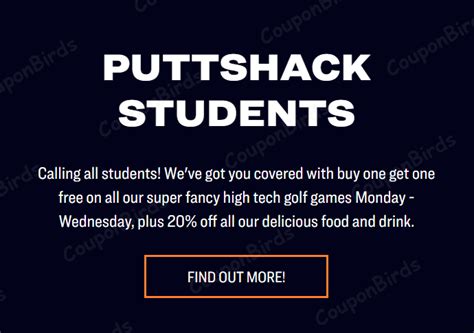 puttshack promo code uk Visit to Puttshack