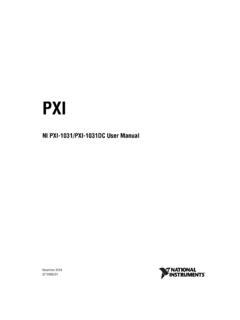 pxi-1031dc NI PXI-1031/PXI-1031DC User Manual - National Instruments