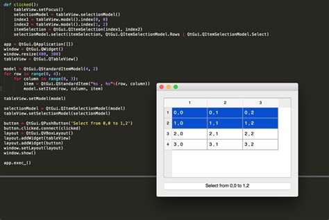 qtableview signals  QTableView has a virtual selectionChanged()