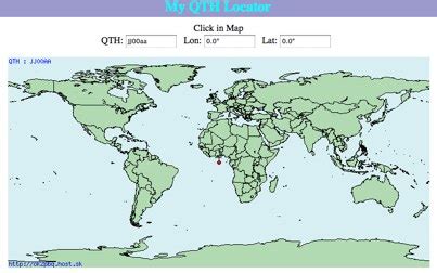 qth locator map  First, the QTH locator database is checked to