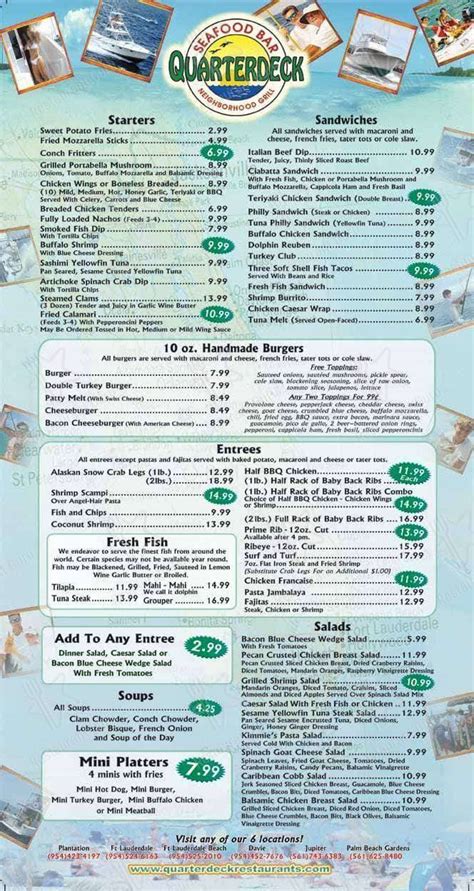 quarterdeck restaurant menu  Select a Rating! View Menus