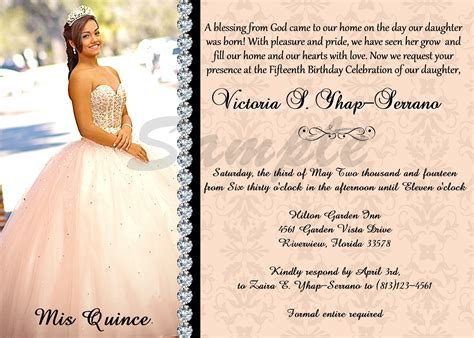 quinceanera invitation maker Follow these simple steps to create your own quinceanera card for free in a few minutes: 1