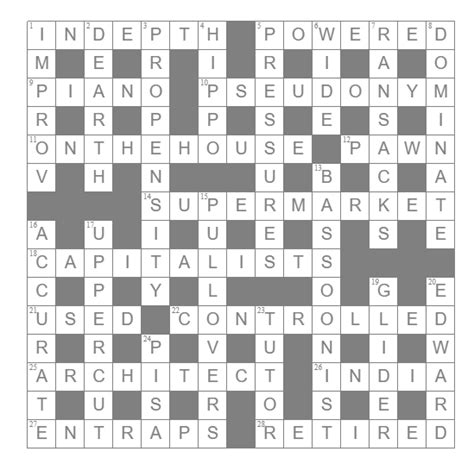 quiptic 1235 Prize puzzle from the Weekend FT of November 20