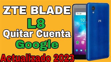 quitar cuenta google zte blade l8  pulsa y mantén pulsado a la vez el botón de subir volumen y botón de encendido hasta que aparezca el logo de android